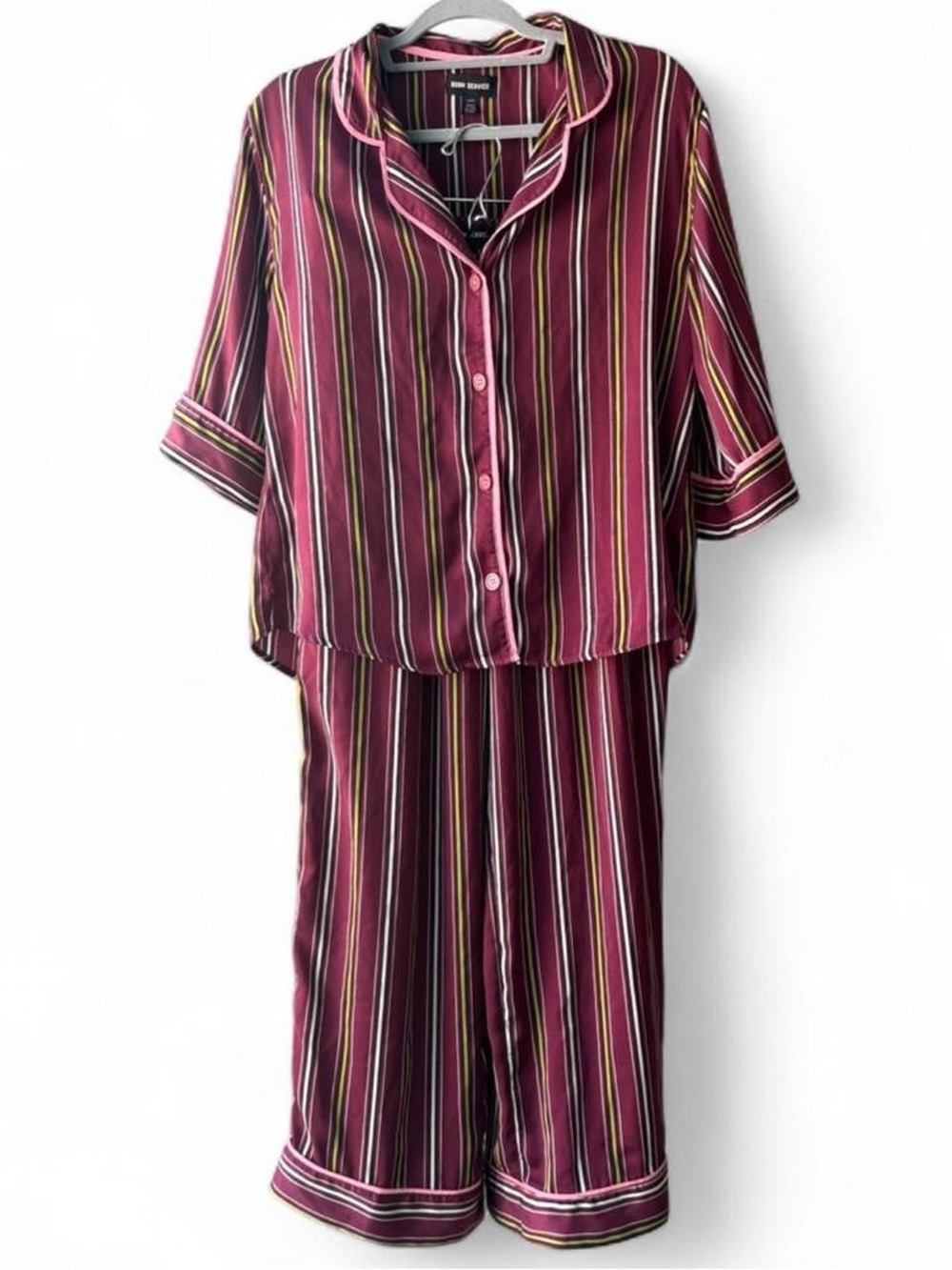 Room Service Burgundy Striped PJ Set Size M